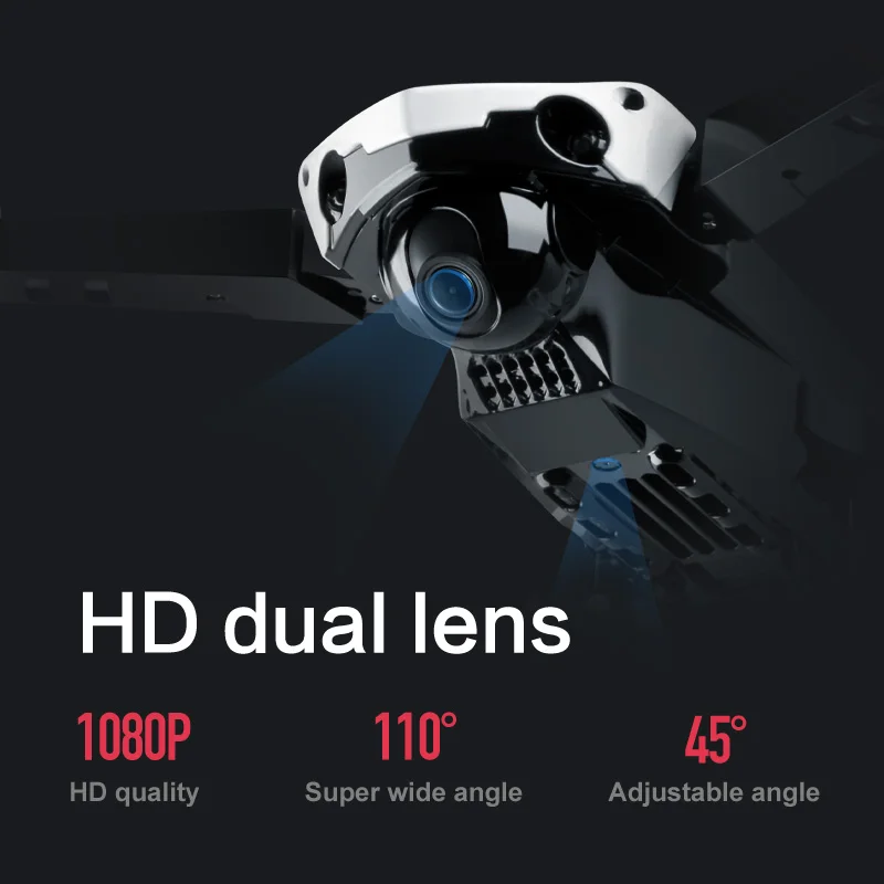 DRONEYE S7 Квадрокоптер Дрон с камерой живого видео, WiFi FPV Квадрокоптер с широкоугольным 110 ° 1080P HD камерой складной Дрон RTF