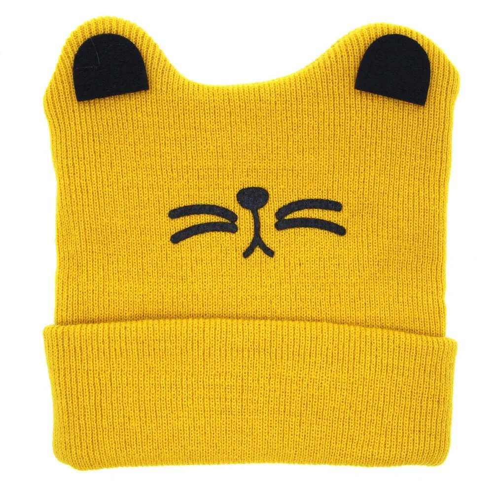 New Arrival Baby Girl Boy Cat Ear Winter Hat Toddler Infant Child cat ears hat Baby Soft Warm Beanie Hat Knitted Hats Kids
