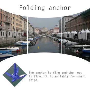 

4 Tines Compact Anchor Buoy Kit Bag Marine Rope for Canoes Kayaks Sailboats