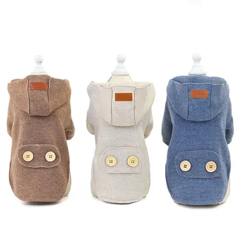 

Dog Clothes Autumn and Winter Clothes for Small Dog Fashion Style Woolen Two Legs Dog Coat Pet Outfit Wear Dog Jacket Winter