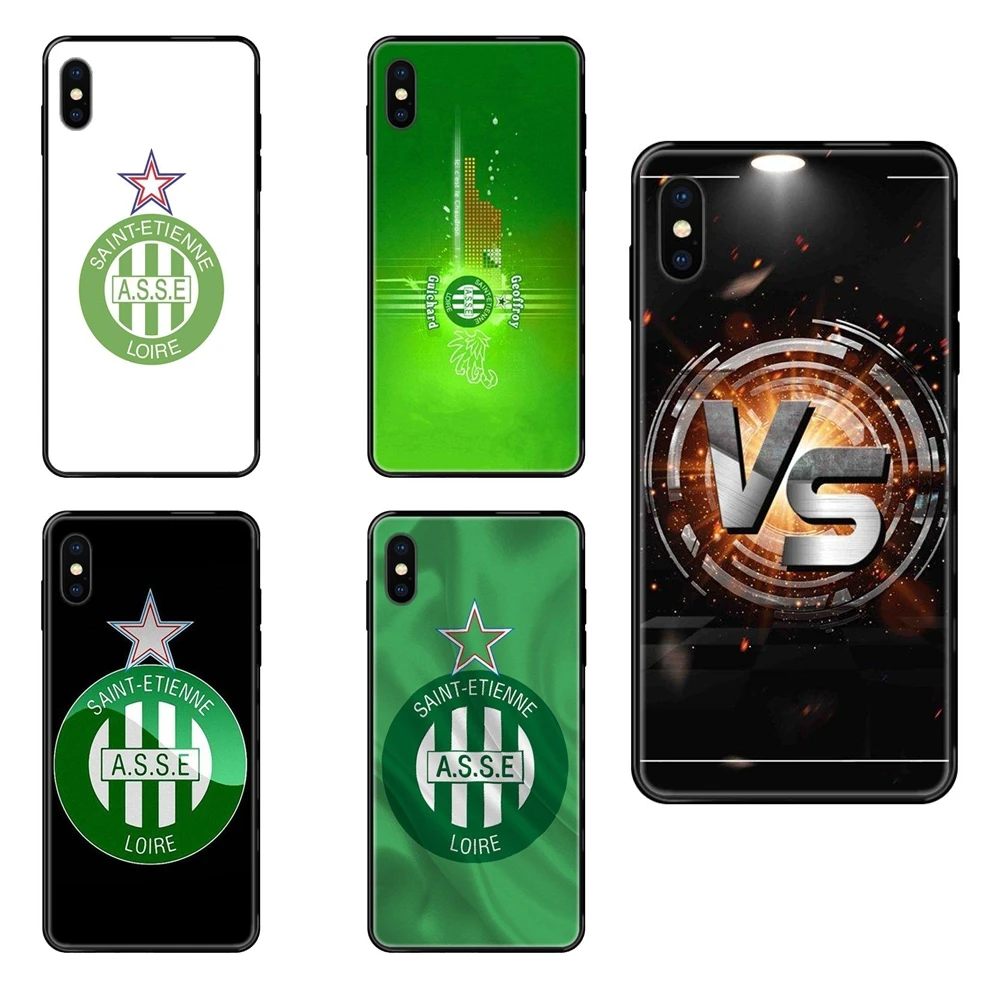 Black Soft TPU Accessories Case For Xiaomi Redmi Note 4 5 5A 6 7 8 8T 9 9S Pro Max Asse Saint Etienne Loire Logo Boutique | Мобильные