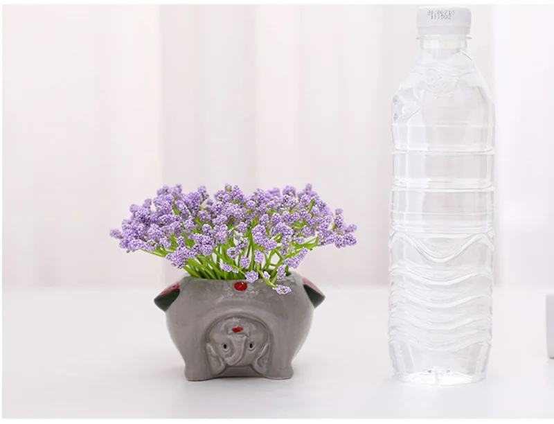 Strongwell скандинавские милые животные мини керамический цветочный горшок искусственная Цветочная подделка цветочный горшок растение настольное украшение дома