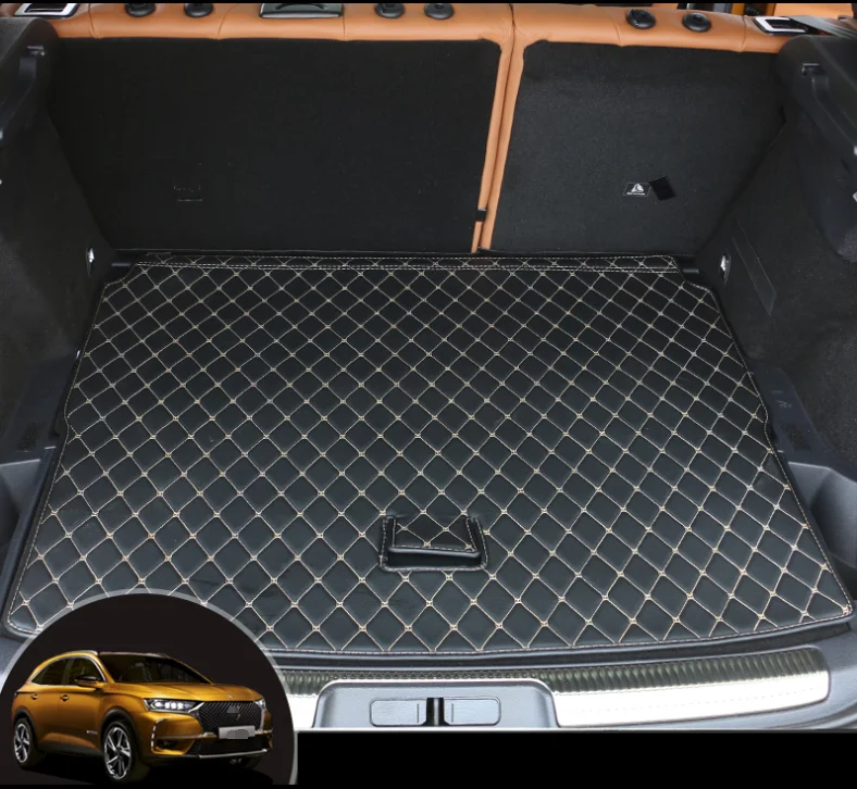 Кожаный коврик багажника автомобиля грузовой лайнер для citroen ds7 ковровые аксессуары интерьер crossback