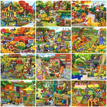 

Evershine Full Square Diamond Painting Farm 5D DIY Diamond Embroidery Garden Landscape Cross Stitch Autumn Home Decorations