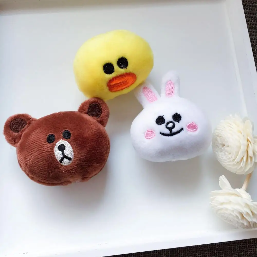 colour mixture 6pcsBulangxiongkenitushali Фаршированная голова курицы DIY головной убор одежда мешок для обуви материал аксессуары - Цвет: colour mixture