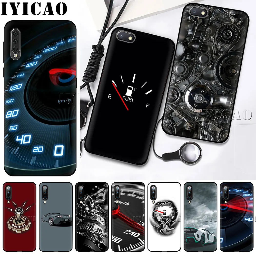 

IYICAO Racing speedometer Soft Silicone Phone for Redmi Note 5 6 7 Pro 5A Prime 7A K20 Pro Go Note 8 Pro Cover