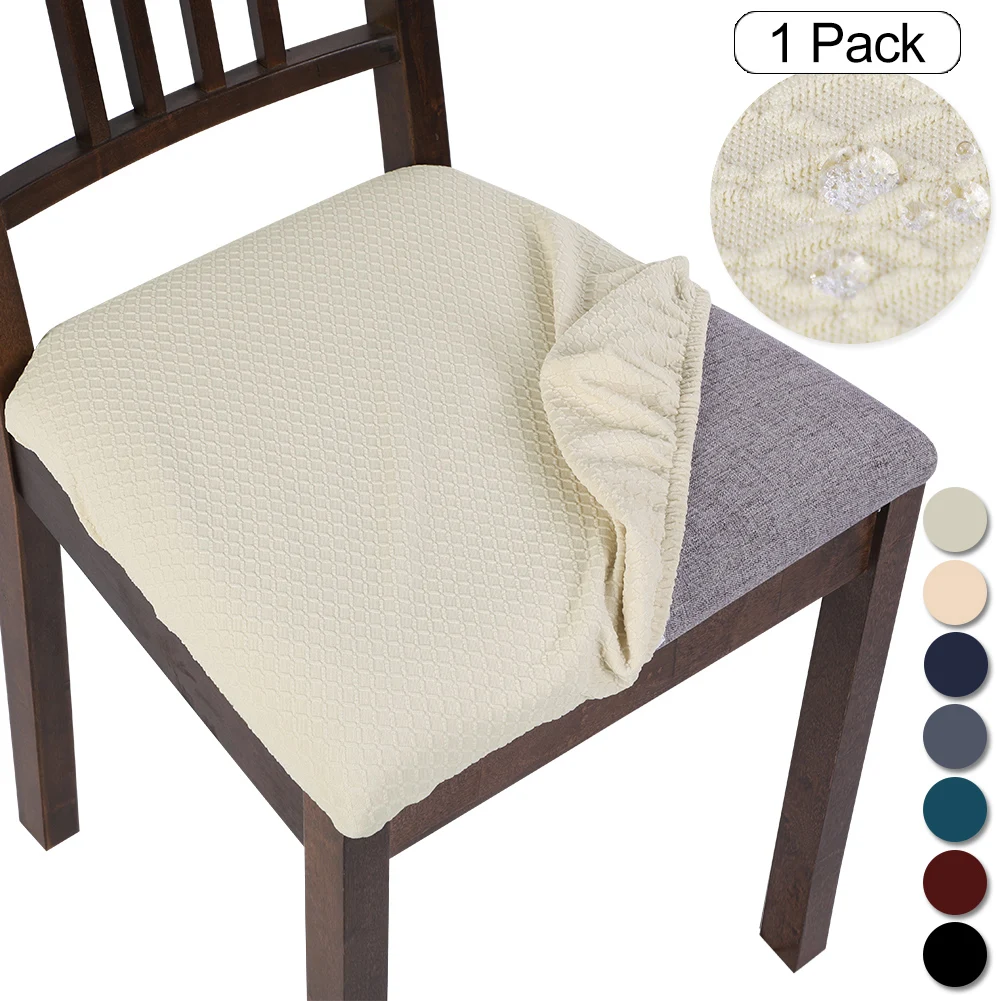 

Stretch Elastic Dining Room Chair Seat Covers Universal Removable Washable Chair Seat Cushion Slipcover Seat Protector Covers