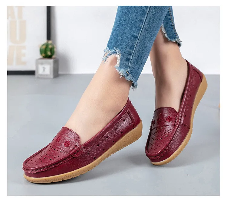 AH 203-New Cut Outs Summer Women's Flats Shoes Breathable Hole Woman Loafers-10
