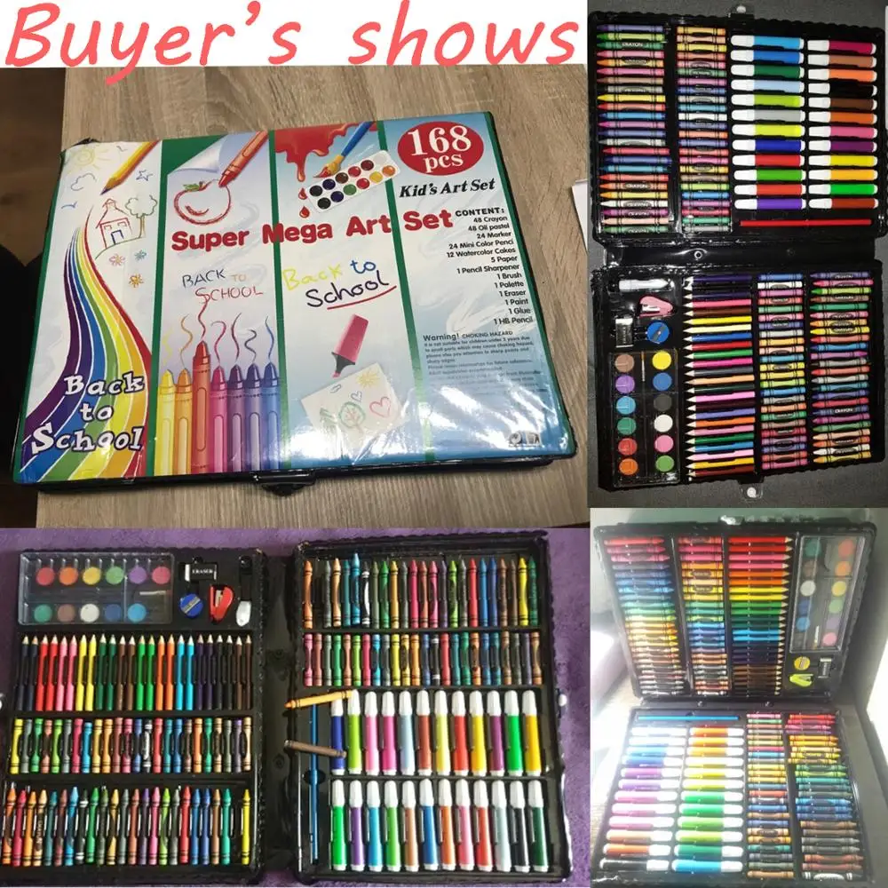 168pcs Painting Drawing Art Artist Set Kit For Kids Children Boys