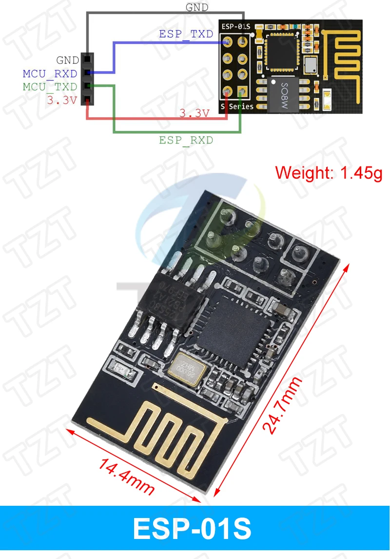 ESP01 Programmieradapter UART GPIO0 ESP-01 Adapter ESP8266 CH340G USB zu ESP8266 Serielles Drahtloses WIFI Entwicklerboard-Modul – Detail 5