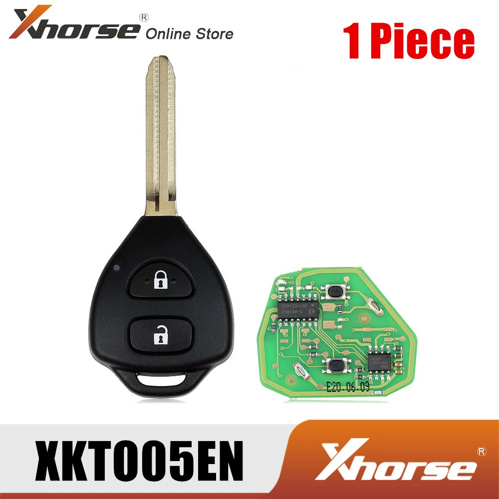 Проводной дистанционный ключ Xhorse XKTO05EN для Toyota Flat треугольный 2 кнопки английская версия 1 шт.| |