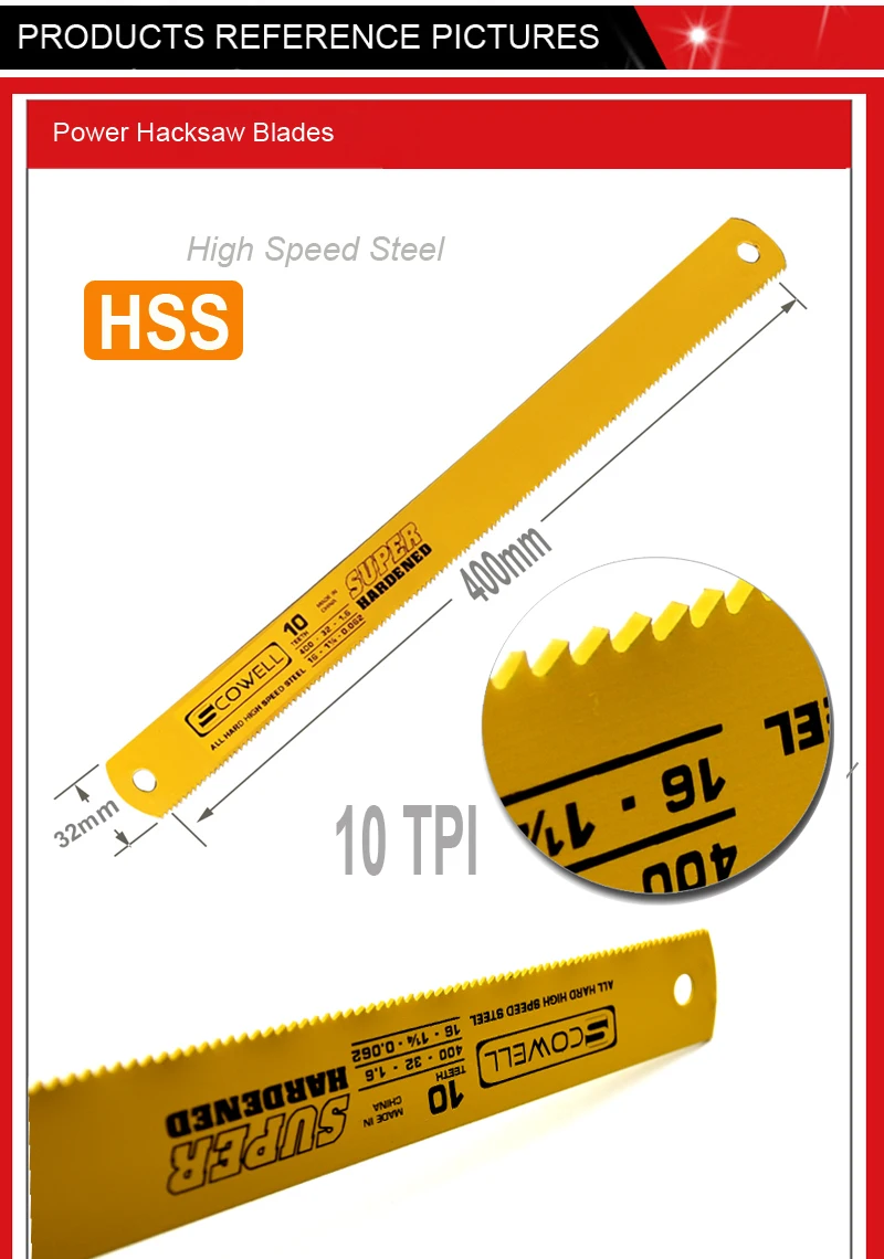 30 Off Saw Blades Machine Power Hacksaw Band Steel HSS Material Type Has High Speed 6TPI 10TPI