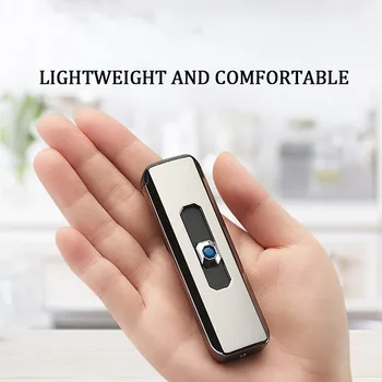 

New USB charging Cigarette lighter Touch screen switch Double-sided electric lighter Windproof flameless Electronic lighters