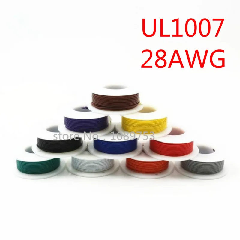 10 метров UL1007 электронный провод 28awg 1 2 мм ПВХ многожильный кабель Сертификация UL |