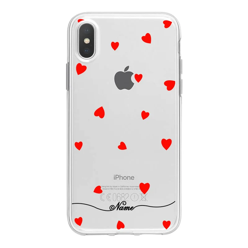 PDIY1 Прозрачный чехол для телефона с сердечком для iPhone XR XSMax X 7 8, чехол, роскошный изготовленный на заказ, сделай сам, прозрачный мягкий чехол из ТПУ для iPhone 6, 7, p, 8, p, 6 p, 5S - Цвет: PDIY1