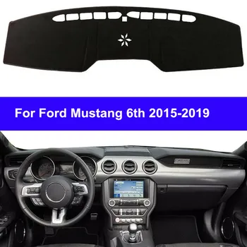 

For Ford Mustang 2015 2016 2017 2018 Dashboard Mat Cover Dashmat Pad Sun Shade Instrument Protect Carpet Car Styling Accessories