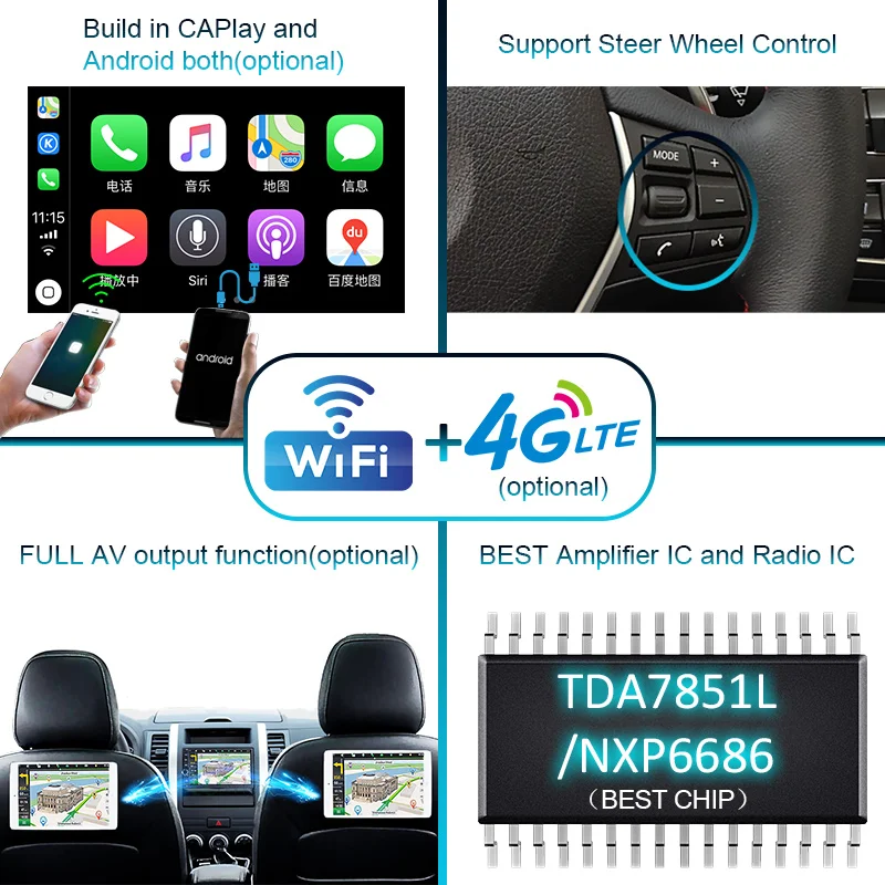 магнитола 2 din андроид Автомобильное радио android Автомагнитола PX6 для Ford Mondeo S max Focus C