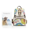 Veowalk Light Grey Women's Small Canvas Backpacks, Ladies Floral Embroidered Rucksacks Woman Back Bag Handmade Back Pack 6