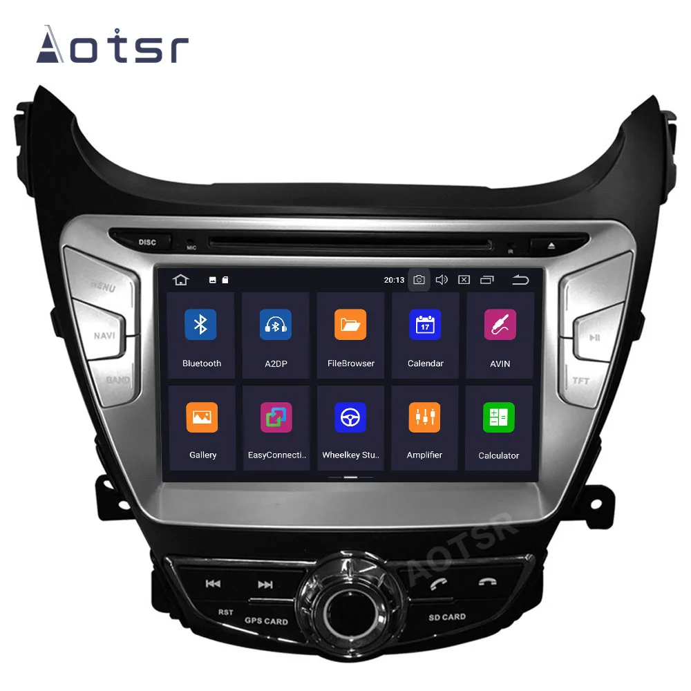 Автомагнитола AOTSR 2 Din Android 10 для Hyundai Elantra Avante I35 MD 2011-2013 мультимедийный