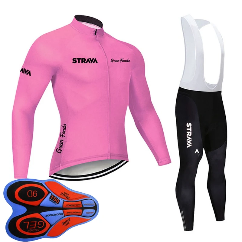 STRAVA команда Ropa Ciclismo Hombre Велоспорт набор MTB велосипедная одежда Велоспорт длинный рукав комбинезон набор S47 - Цвет: Q11