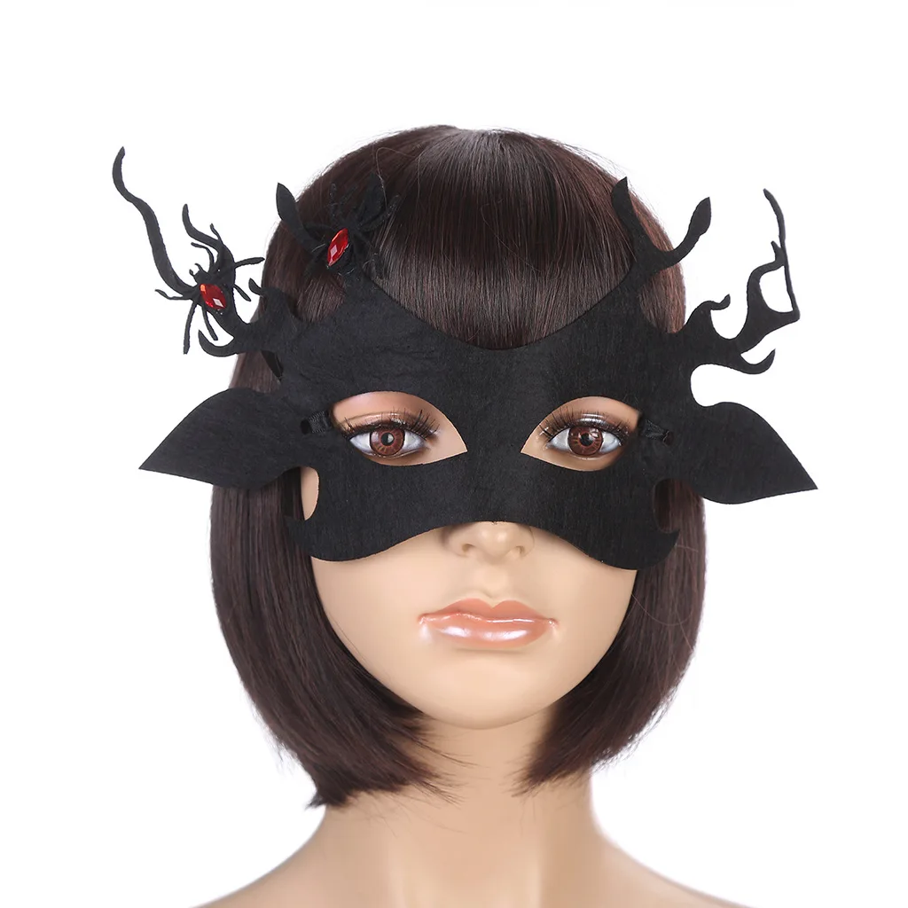 

Million Christmas Antlers Half Face Mask Makeup Ball Stage Performance Men And Women Drag Ornament