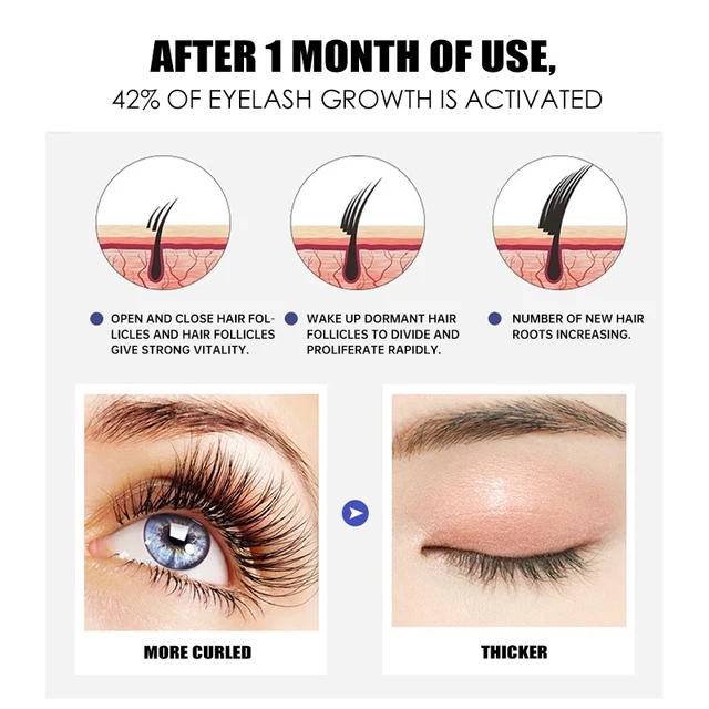 Eyelash Growth Serum Liquid Eyelash Eyebrow Enhancer Treatment Lash Lift Eyes Lashes Care Mascara Longer Thicker Nourishing 6