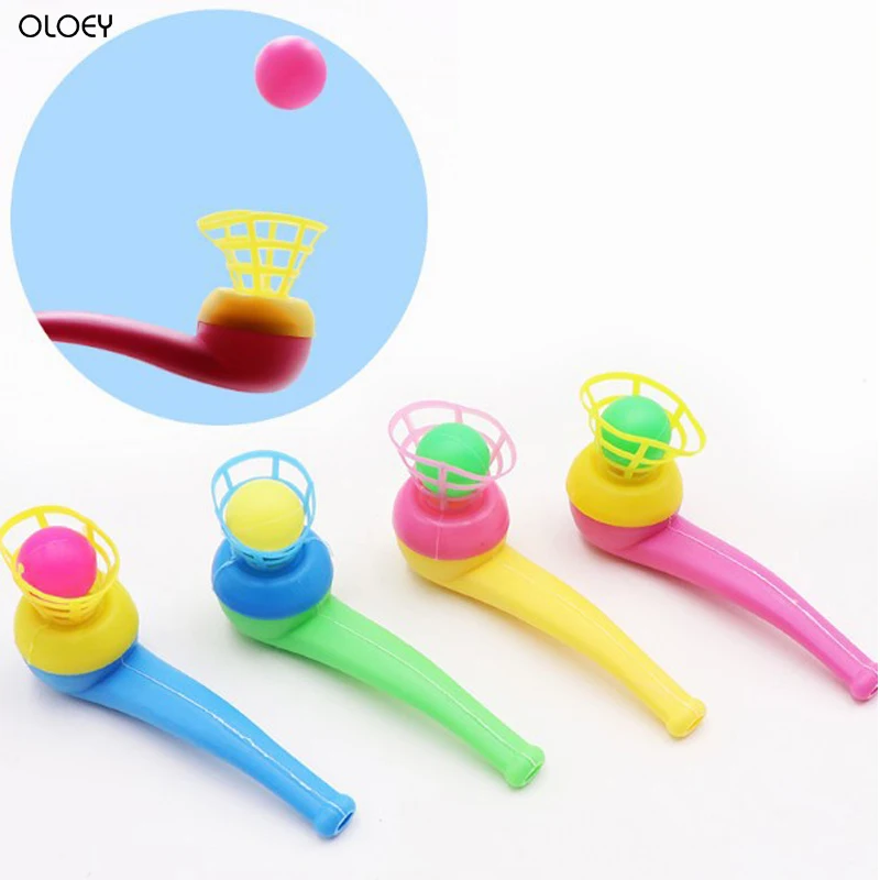 

10PCS Suspended Pipe Blowing Ball Toy Party Gifts for Kids Colorful Magic Blowing Pipe Floating Ball Children Toys Party Favors