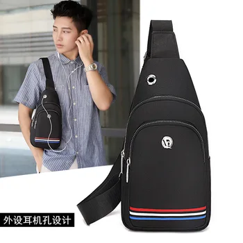 

Fashion outdoor travel canvas cross body shoulder chest pack teen satchel men one strap sling casual daily retro chest bag