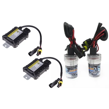 

2 x H8/H9/H11 HID Xenon Replacement Bulb 2 Bulbs Headlight 35W Lamp Light 6000K & 2Pcs 35W Digital HID Xenon Conversion Ballast