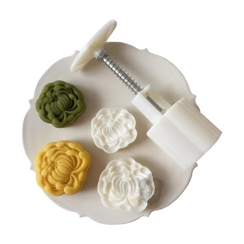 

Chinese Flower Shaped Chocolate Mold Retro Pastry Moon Cake Baking Mold Household DIY Non Stick Patisserie Kitchen Tools EB50MJ