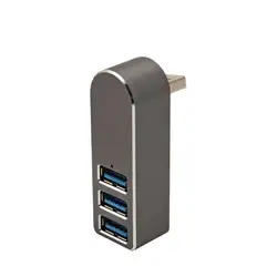 Алюминиевый сплав мини 3 порта USB 3,0 концентратор поворотный USB разветвитель адаптер для ПК ноутбука