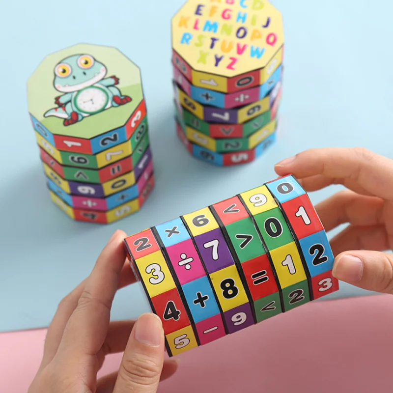 Montessori jogo para crianças, cubo mágico com números e números,  quebra-cabeça, quebra-cabeça, aprendizagem, matemática, brinquedo  divertido, presente, 1pc - AliExpress