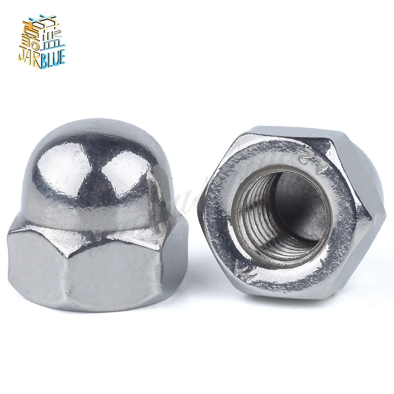 50Pcs DIN1587 M3 M4 M5 M6 Nickel-plated Cap Nuts Decorative Cover Semicircle Acorn Nut | Обустройство дома