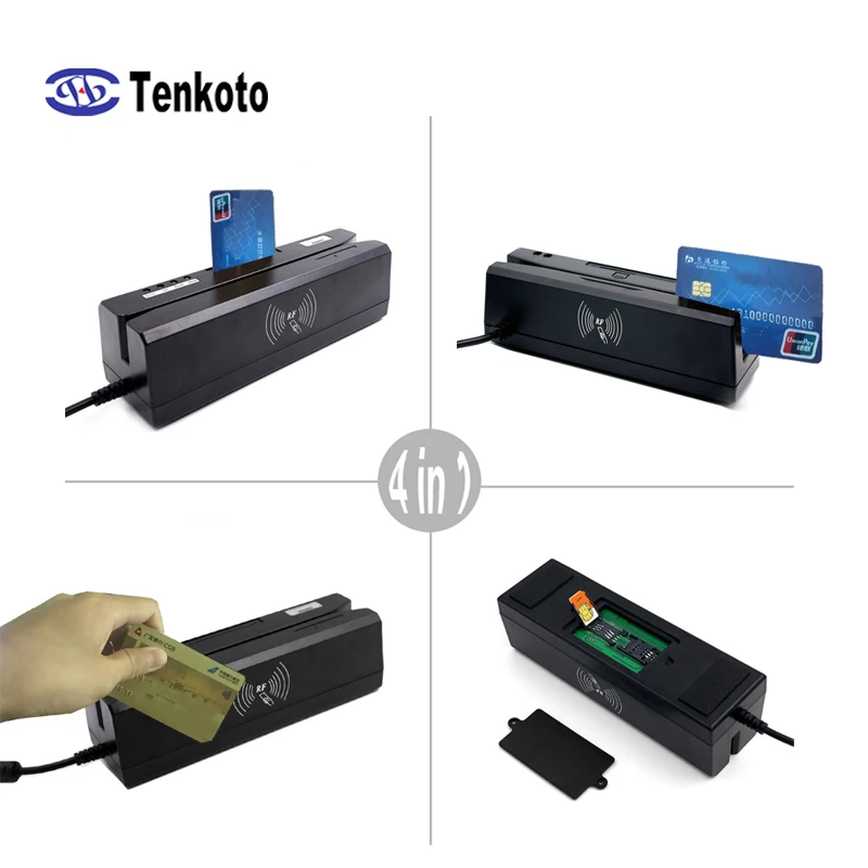 Китай USB контактный чип RFID считыватель карт все в одном MSR считывание Смарт IC