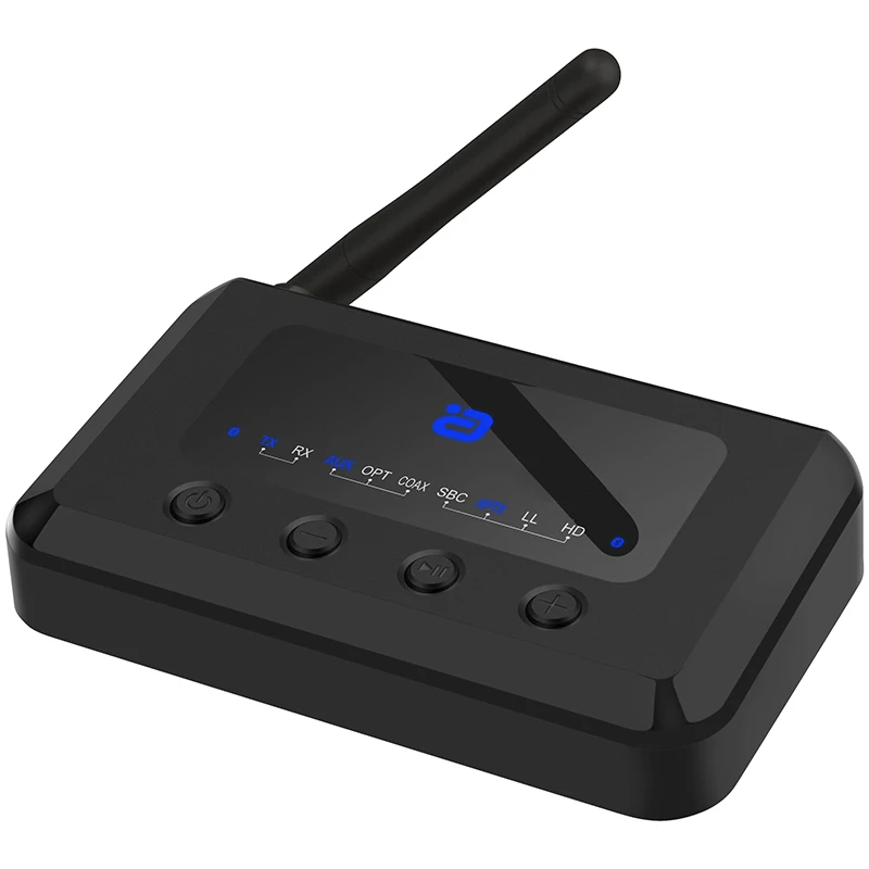 

MR265 Bluetooth 5.0 HD Audio Transmitter Receiver 2-In-1 Dual Mode for TV/Speakers/PC Optical Coaxial AptX LL /HD