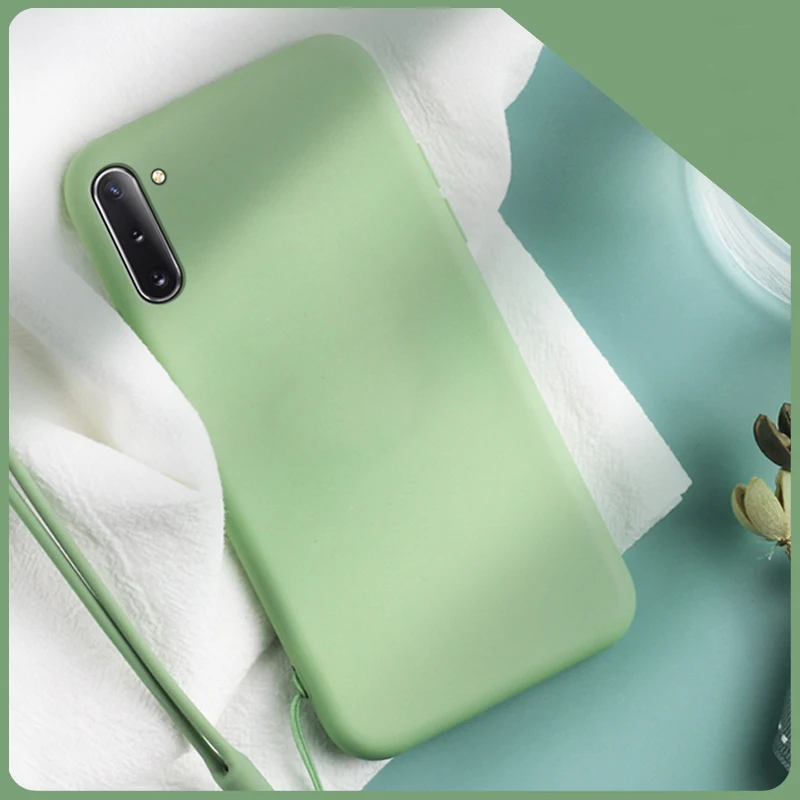 

For Samsung Galaxy Note 10 Plus Case Liquid Silicone TPU Soft Cover For Samsung Galaxy Note 10 2019 note10 Phone Case Shockproof