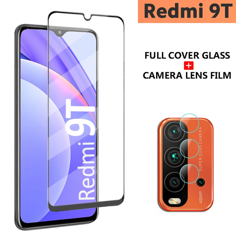 редми-9т стекло Полное покрытие защитеое на Xiaomi Redmi 9T Note 9 Pro 5G 9A 9C NFC пленка для