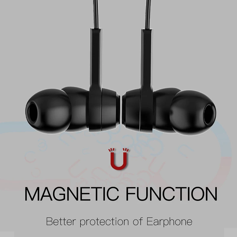 Magnetic Wireless Bluetooth Earphone Stereo Neckband Sport Earbuds Wireless in ear Headset Handsfree With Mic For IPhone Samsung