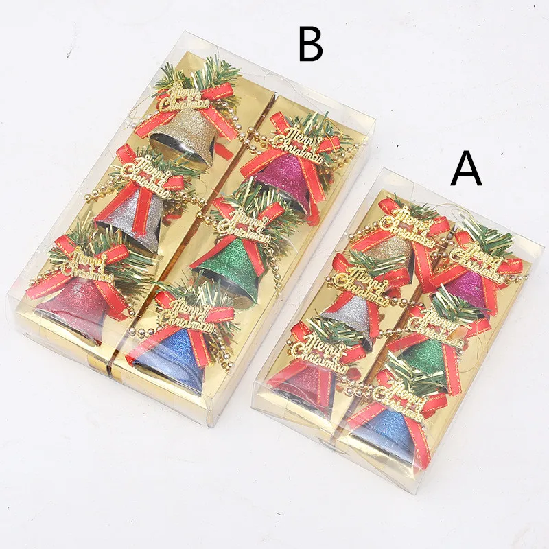 

Color Christmas Bells 6 Sets Small Bells Decorations Opening Horns Wind Chimes Christmas Tree Pendant