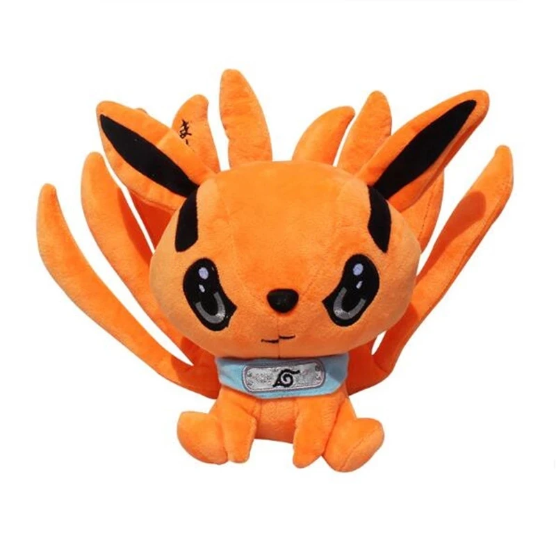 

25cm Anime Naruto Shippuden Fox Demon Plush Toys Doll Uzumaki Kyuubi Kurama Nine-tales Fox Stuffed Toys Gift For Girls Kids