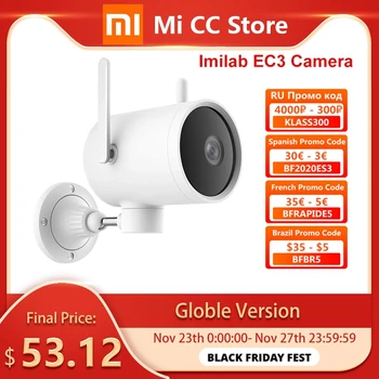 

Global version Imilab EC3 Outdoor IP camera smart AI night vision Security home camera 2K HD CCTV Wi-Fi Hotspot Router Rotatable