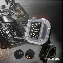 Система контроля давления в шинах для мотоциклов TPMS, водонепроницаемый цифровой ЖК-дисплей, Автоматическая охранная сигнализация