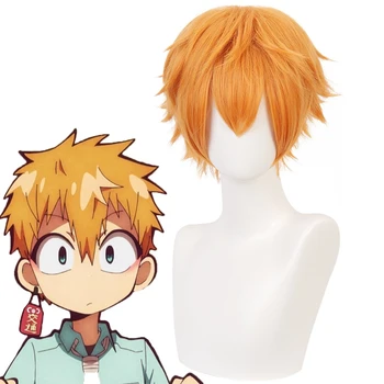 

Minamoto Kou Wig Jibaku Shounen Hanako-kun Toilet-bound Hanako-kun Cosplay Halloween Party Prop Synthetic Gold Short Hair