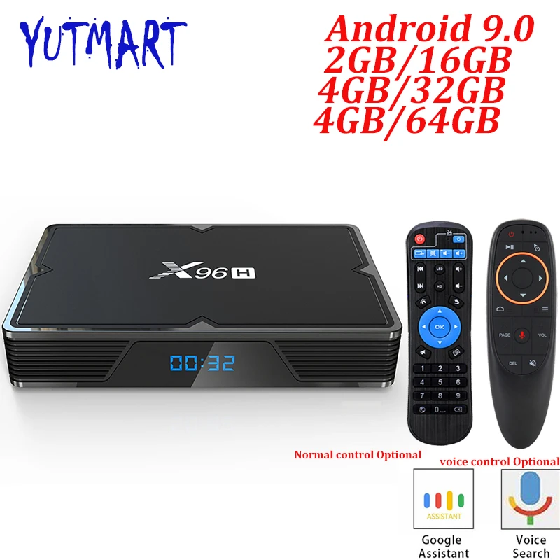 X96H Android 9 0 smart tv box 4 ГБ 32 H603 четырехъядерный 6 к медиаплеер 2 г wifi BT4.1 проигрыватель