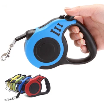 

3/5M Durable Dog Leash Automatic Retractable Nylon Dog Cat Lead Extending Puppy Walking Running Lead Roulette For Dogs