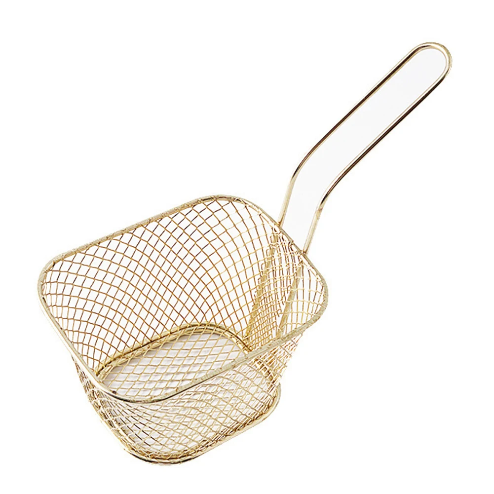 Square French Fries Deep Frying Basket Metal Food Filter Colander Cooking Tool New