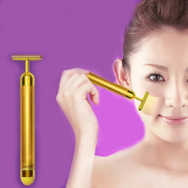 Beauty Bar 24k золотой пульс массажер для лица устранение темных кругов укрепляющие инструменты для массажа кожи