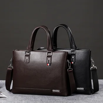 

2019 New Leisure Business Handbag Solid Color Retro One Shoulder Slant Across Briefcase