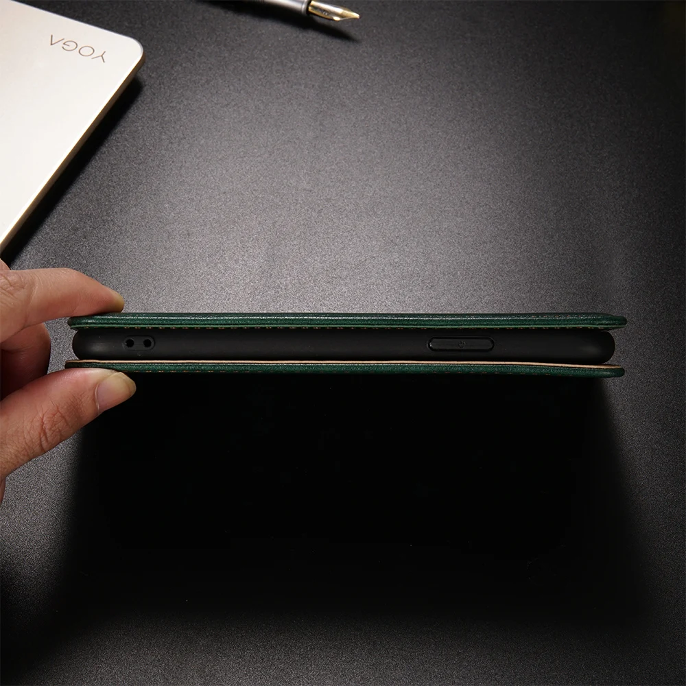 Leather Flip Wallet Case with Magnetic Holder
