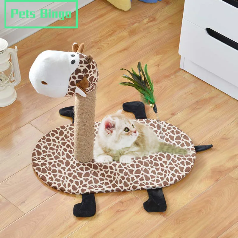 

Pets Bingo 50cm Cat Climbing Frame Scratch Resistant Cats Tree with Toy Solid Wood Play House for Kitten Pet Furniture